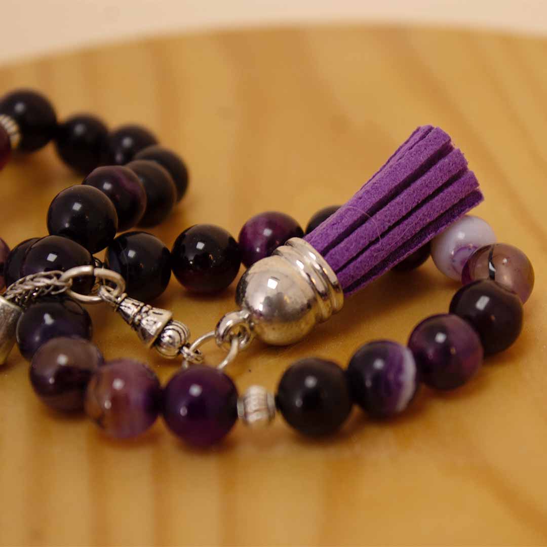 Purple Suleimani Rosary & Pink Roses Boutique