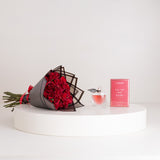 Lancôme La Vie Est Belle L’Elixir Eau de Parfum for Women 100ml & Red Roses Bouquet