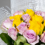 Morning Mix Bouquet - Yellow & Purple Roses