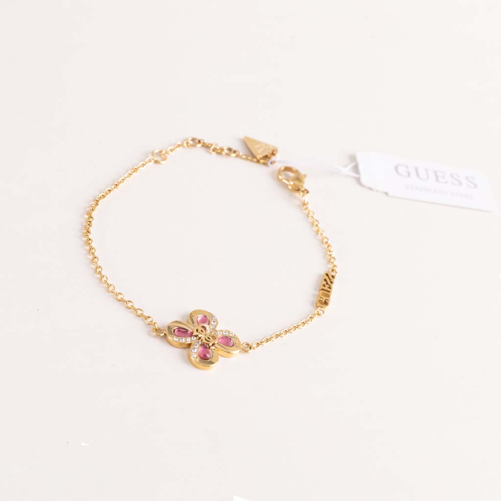 Guess Flower Blossom Bracelet & Pink Roses Bouquet