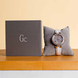 Guess Gc Flair 34mm Ladies Watch – Silver & Rose Gold, Crystal Set