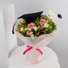 Graduation Bouquet with White Roses & Gerbera