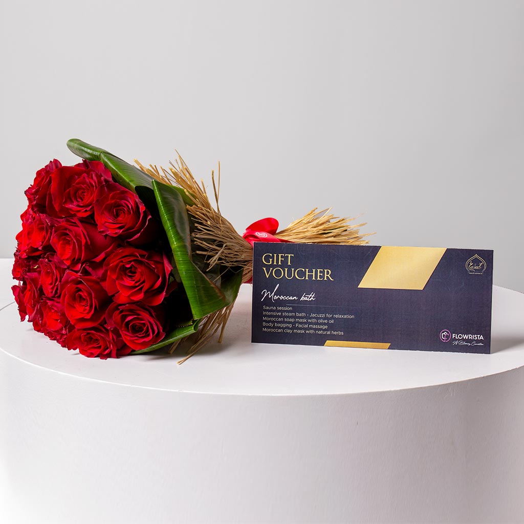 The Perfect Romantic Gift: Roses & a Ghazal Spa Voucher