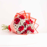 Red Roses & Baby’s Breath Bouquet