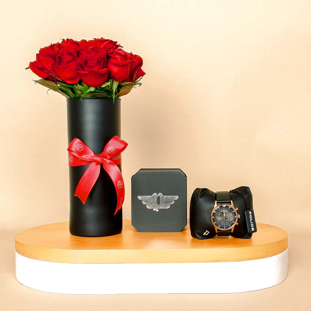 Police Driver Watch | Red Love Vase