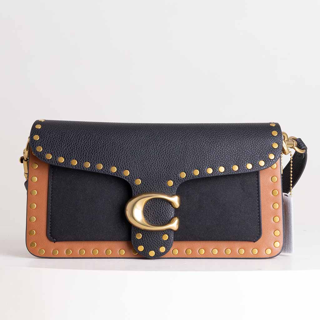 COACH Tabby Shoulder Bag 26 With Rivets & Red Roses Bouquet