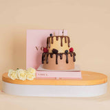 VOILÀ Two-Tier Cake | Chocolate & Caramel Pecan Fusion
