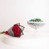 Passionelle Chocolates 1kg & Red Roses Bouquet
