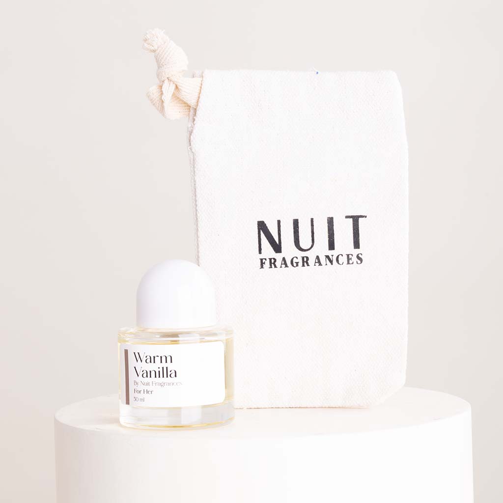 Nuit Warm Vanilla 50ml & Purple Roses Vase