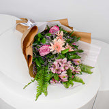 Feminine Grace Bouquet – Pink Roses