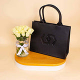 Cocan Big Tote Black & White Roses Vase