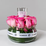 Pink Roses Vase & Zaha Home Candle