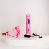 CH&BE Smooth Brush & 15 Pink Roses Bouquet