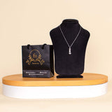 Felizmoda Three Stones Silver Necklace