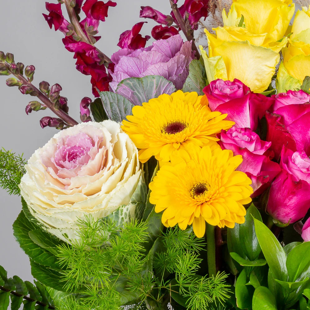 Roses & Gerbera Elegance Vase