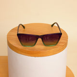 Sedrak Gradient Frame Sunglass – Purple & Green