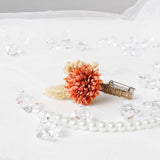 Artificial Bouquet with White & Orange Roses