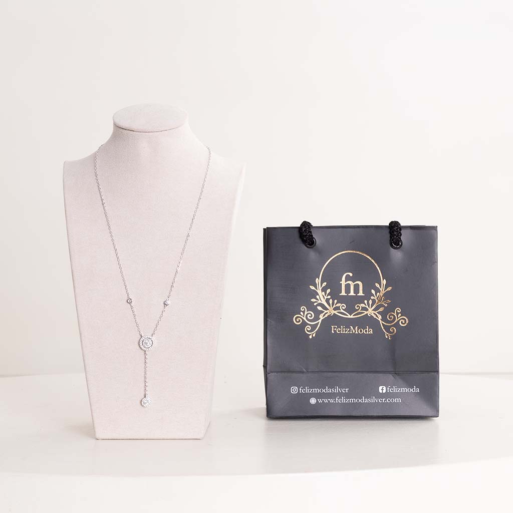 Felizmoda Silver Zircon Necklace