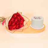 Ninos Dad Cake & 20 Red Roses