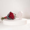 GUESS Fan Gold Stainless Steel Necklace with Zircons & Red Roses Bouquet