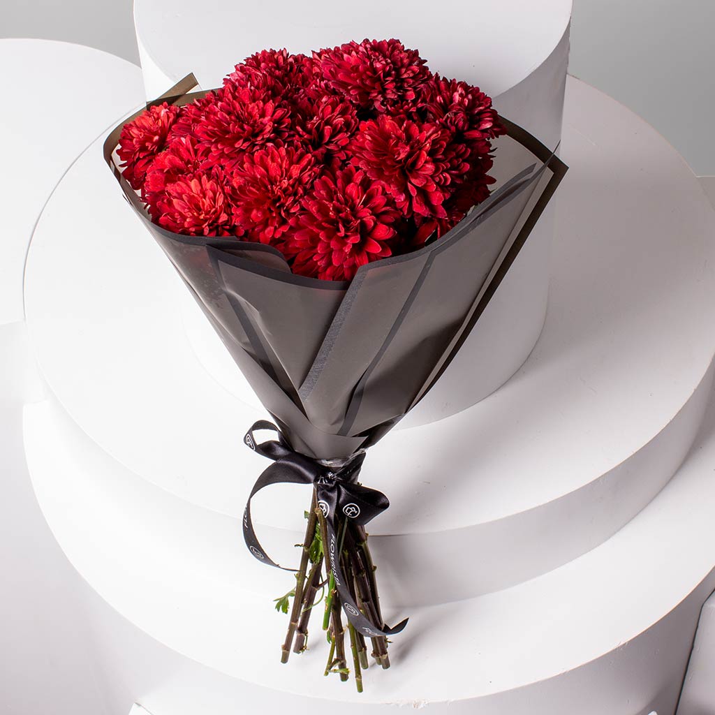 Red Chrysanthemum Bouquet - Forever With You