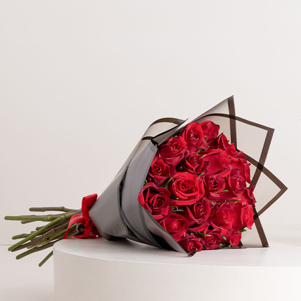 Game Guru Acrylic Dominoes Black-Gold & Red Roses Bouquet