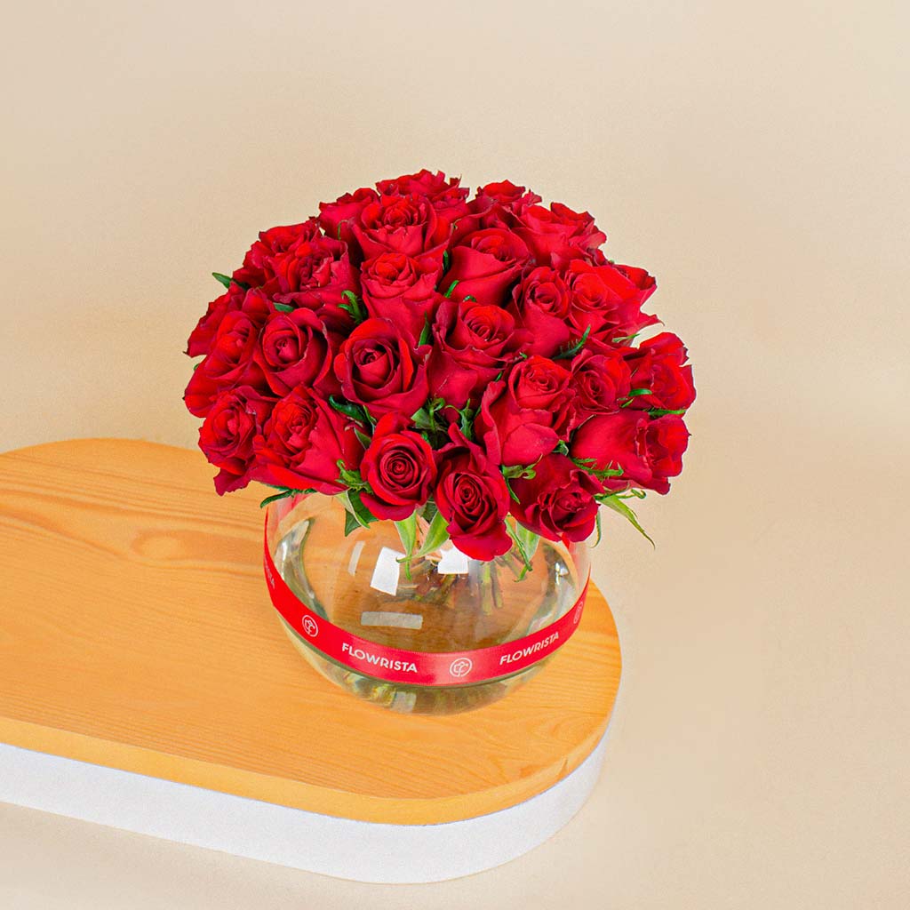 Endless Love Flower Vase | 30 Red Rose