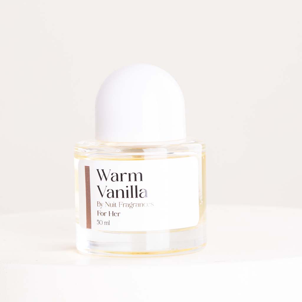Nuit Warm Vanilla 50ml & Purple Roses Vase