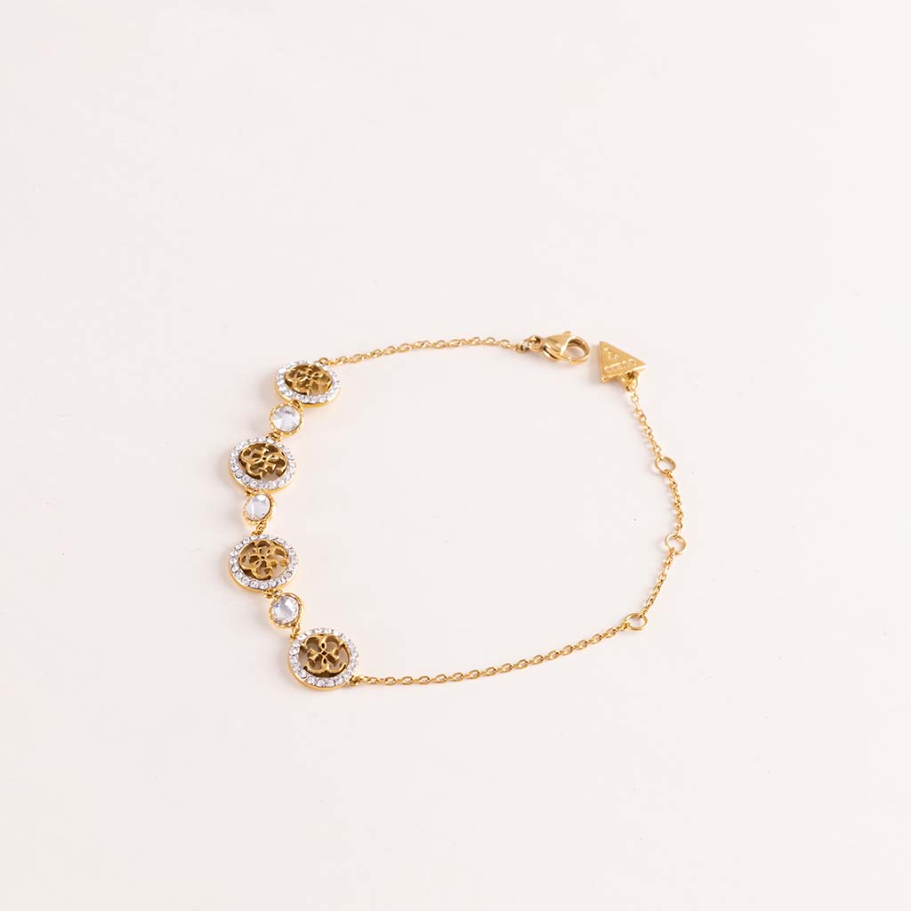 GUESS Life In Crystal Bracelet & Pink Roses Bouquet
