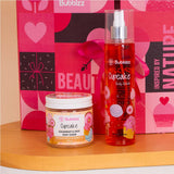 Bubblzz Cupcake Body Care Collection & Red Roses Vase