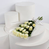 Flowrista | White Roses Bouquet - 17 Stems