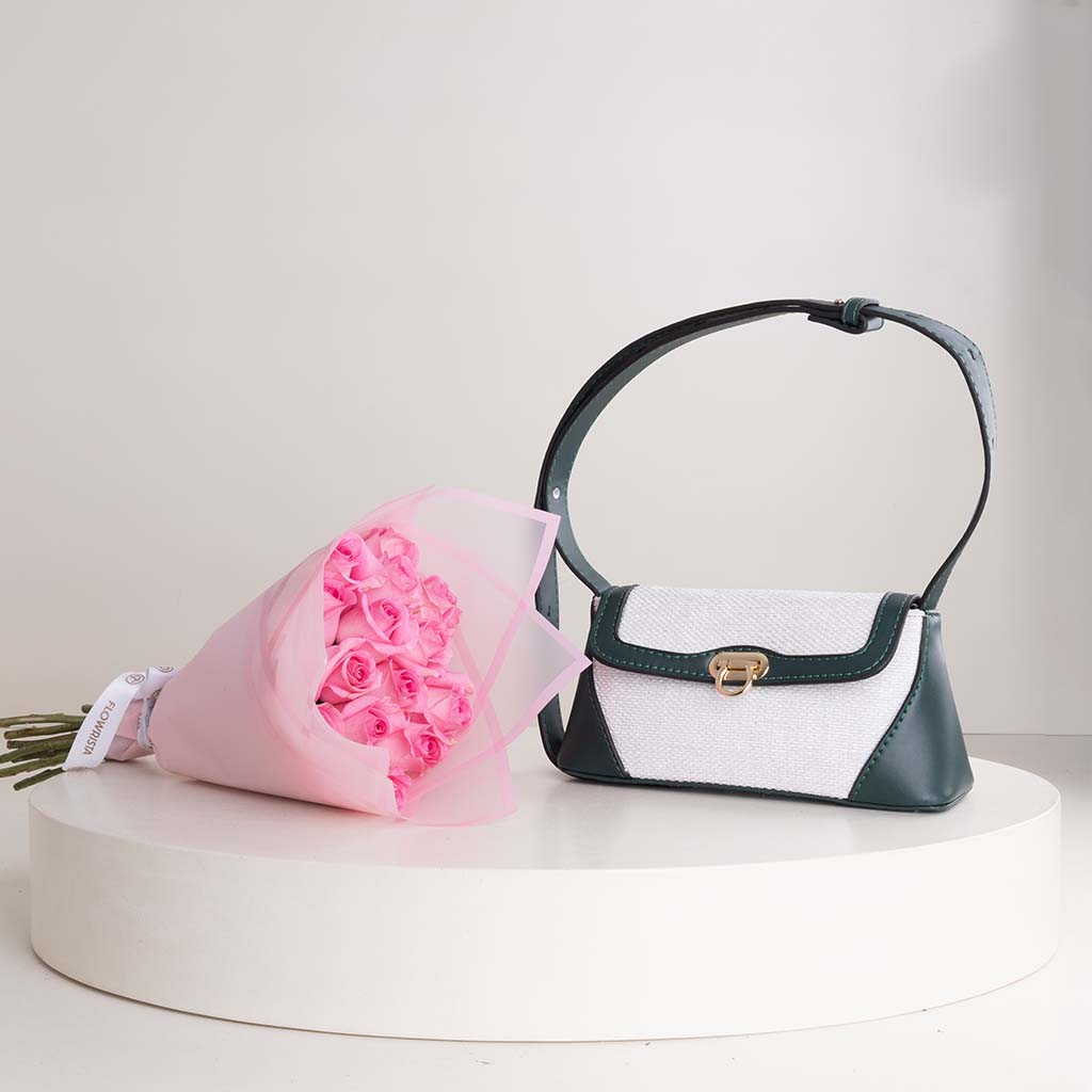 Alamki Elara Bag & Revival Roses Bouquet