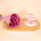 Ninos “Super Mom” Celebration Cake & 15 Pink Roses