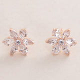 Pandora Sparkling Herbarium Cluster Stud Earrings 14k Rose Gold-Plated