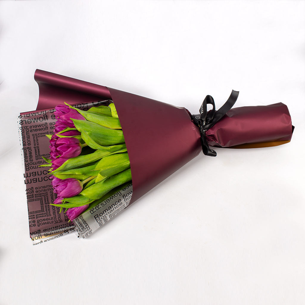 Purple Tulip Hand Bouquet