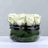 White Roses Vase