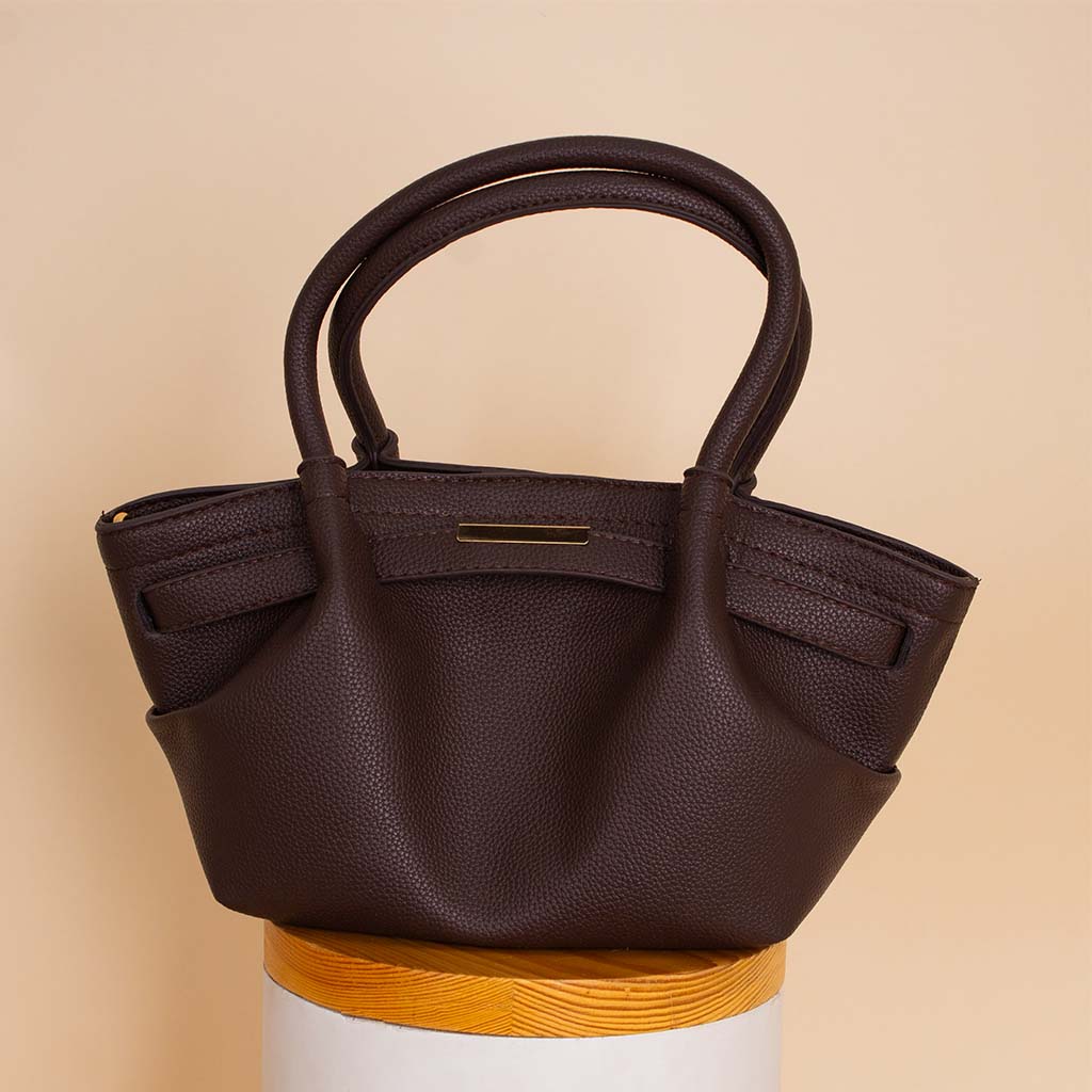 Alamki Alice Bag Brown & White Roses Vase