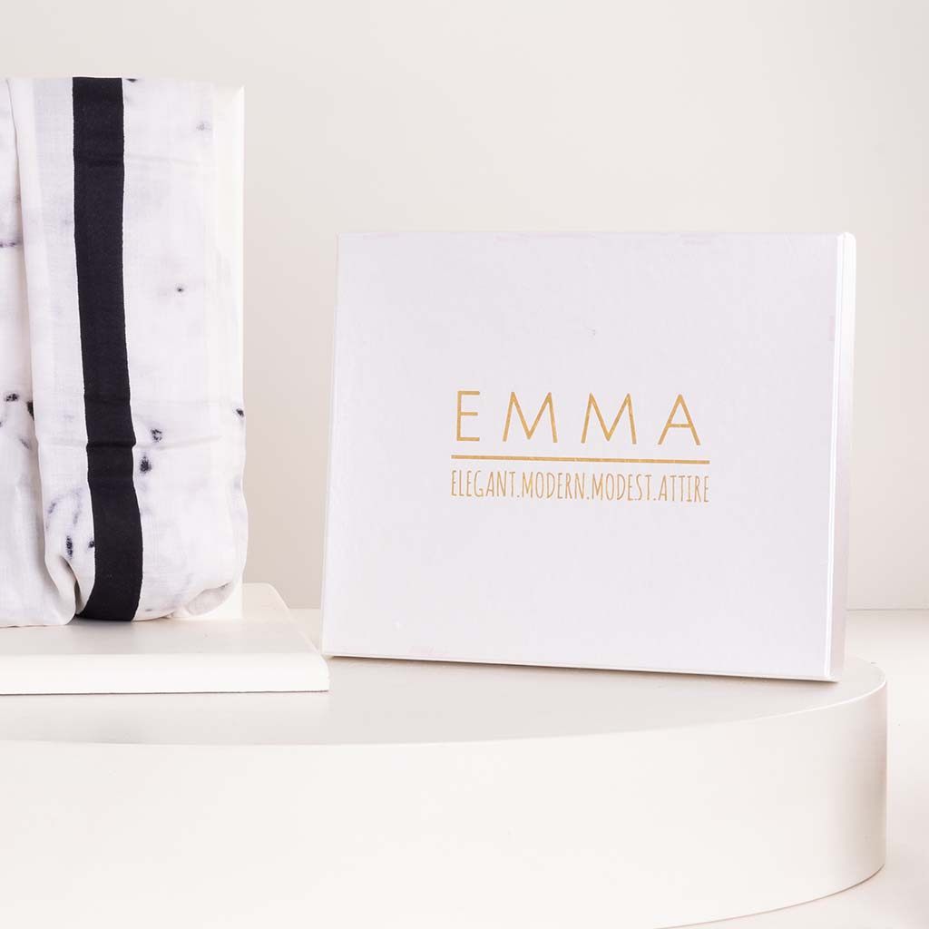 EMMA White Marble Scarf