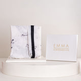 EMMA White Marble Scarf & Revival Roses Bouquet