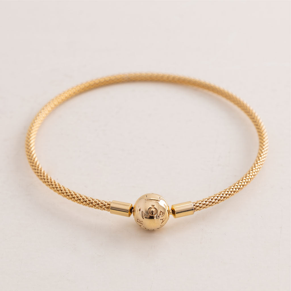 Pandora Moments 14k Rose Gold-Plated Mesh Bracelet