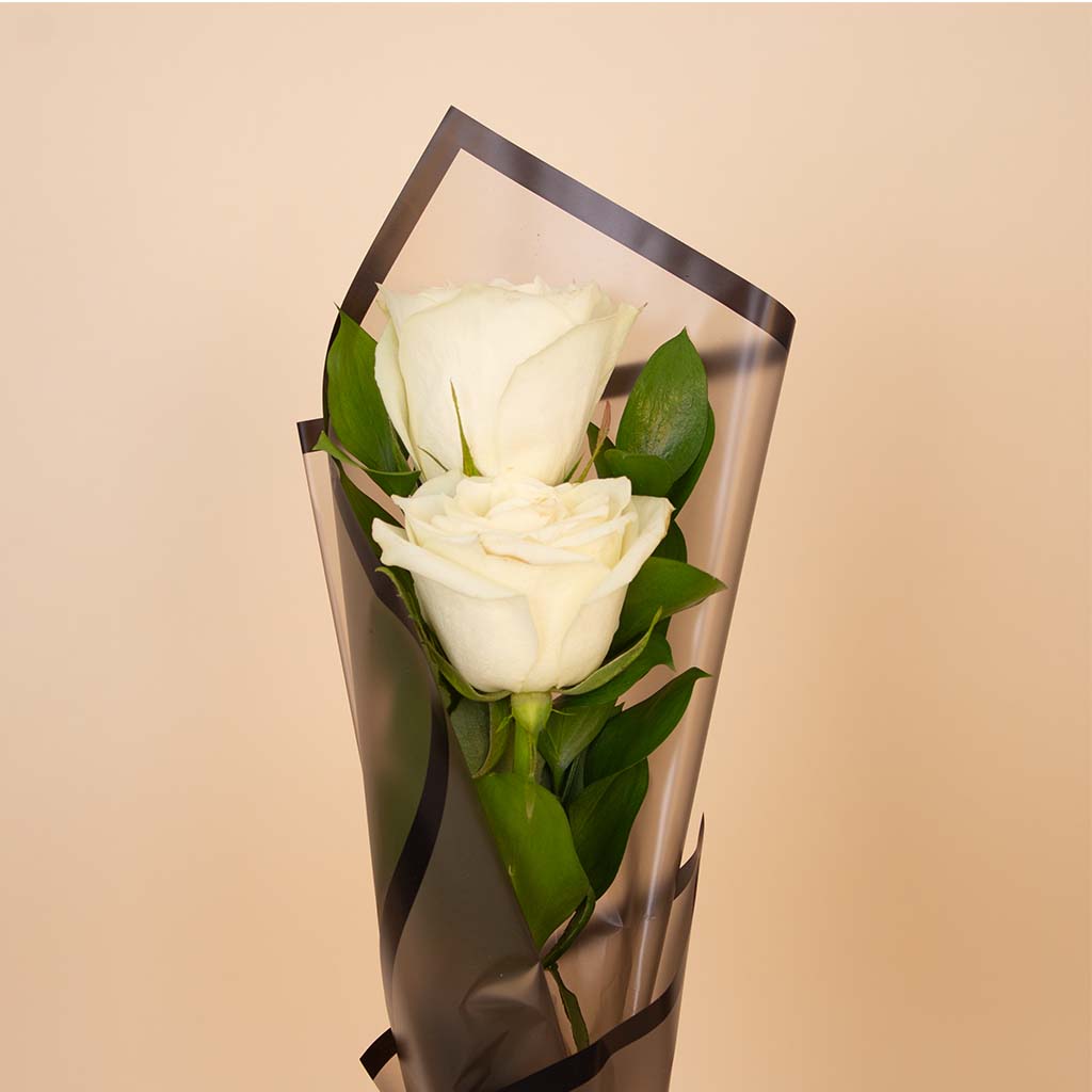 Duo White Roses Bouquet