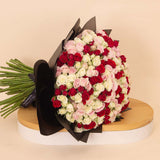 Flowrista | Bouquet of 150 White, Pink & Red Roses