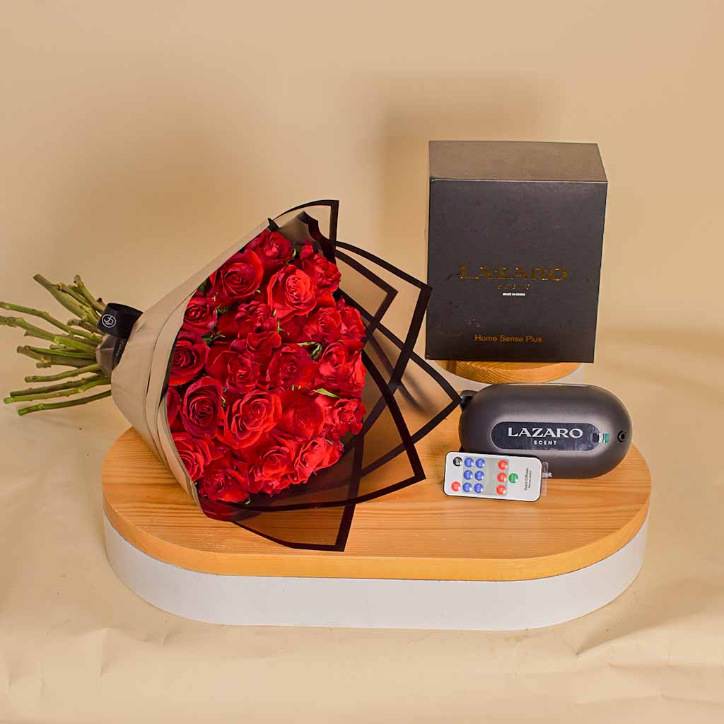 Lazaro Home Sense Plus and 25 red roses