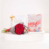 EMMA Sierra Scarf & 15 Red Roses Bouquet