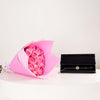GUESS Women’s Gold-Tone Charm Chain Bracelet & Pink Roses Bouquet