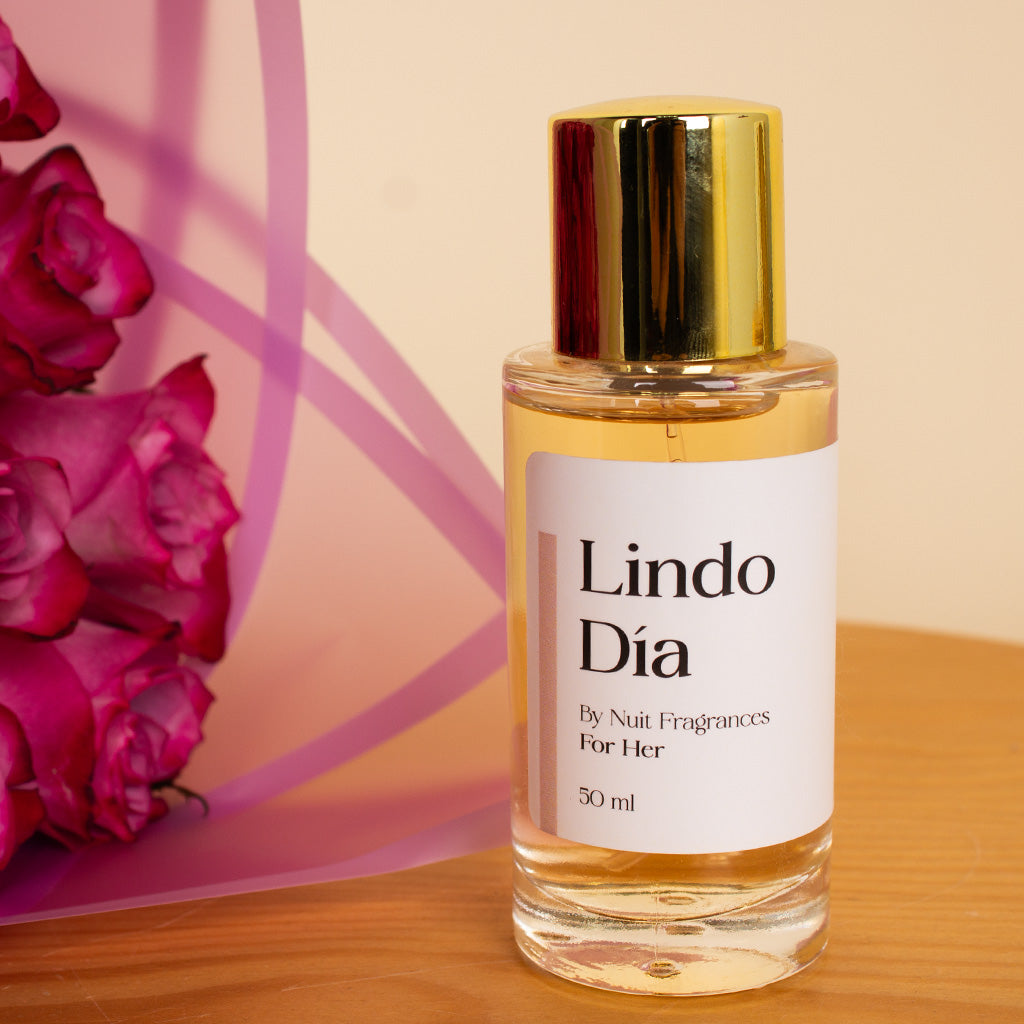 Nuit Lindo Dia Perfume & 15 Pink Roses