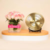 Mother’s Golden Shield |20 Light Pink Flowers Vase