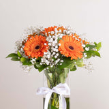 Moko Gold Collection Chocolates Box & Gerbera Mixed Vase