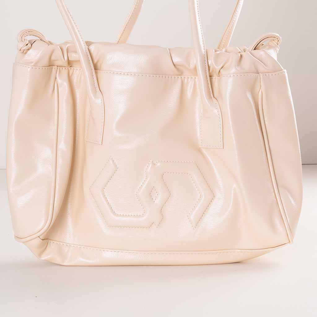 Cocan Beige Tote Bag with Hand Bouquet of 20 Red Roses