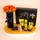 Mr.Beard Kit Aroma Scent & Orange Roses Vase